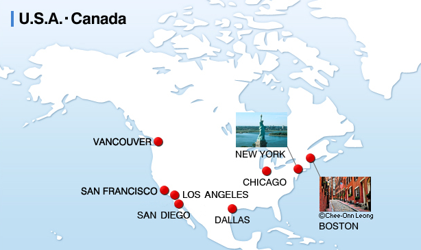 Jal North America Map