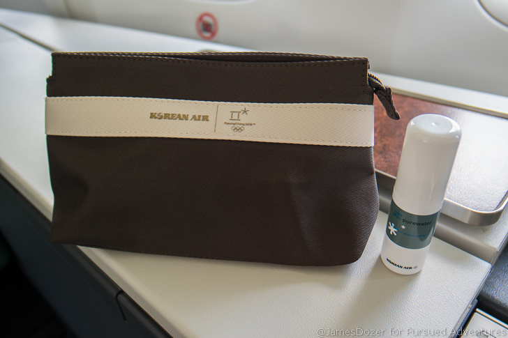 Korean Air First Class amenity kit