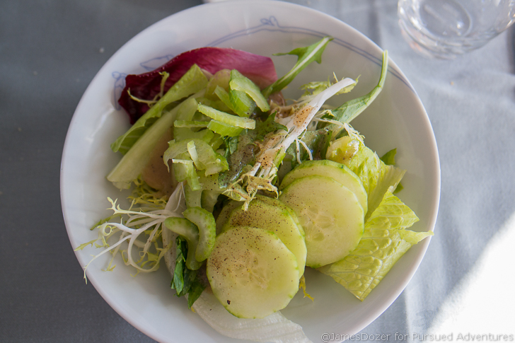 Korean Air First Class salad