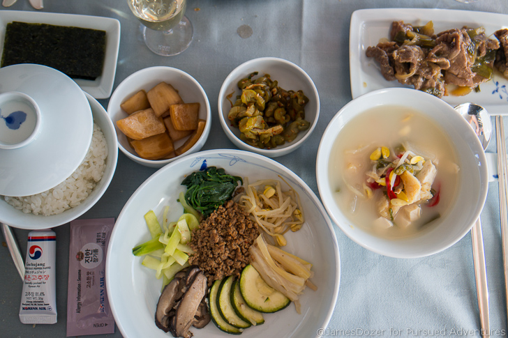 Korean Air First Class Bibimbap meal