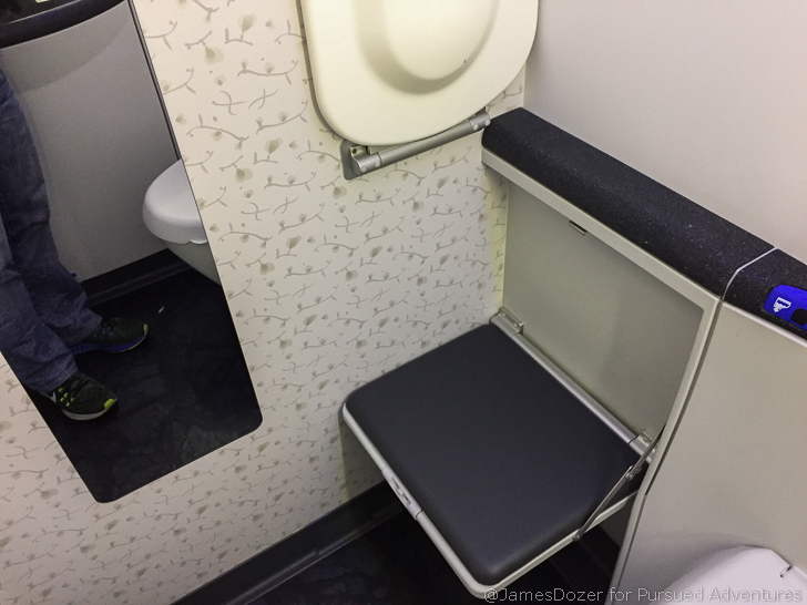 a seat in a bathroom