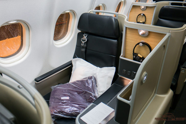 a seat in a plane
