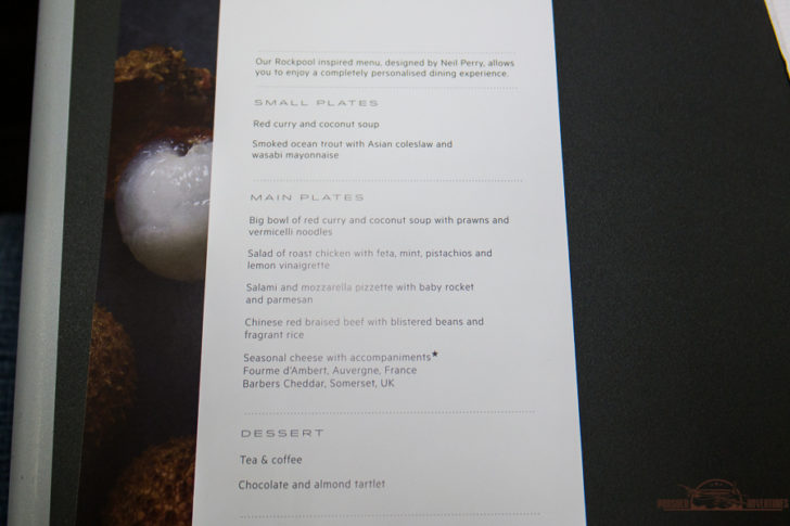 a menu on a table