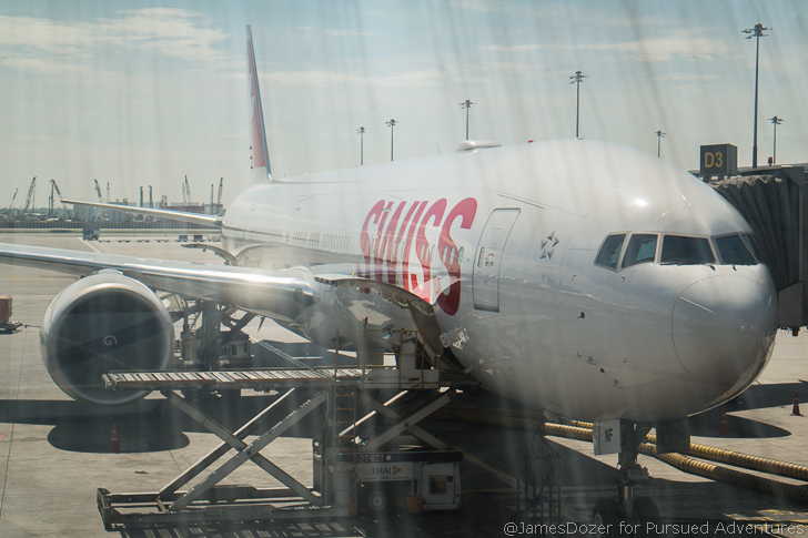 SWISS Boeing 777-300ER parked at BKK