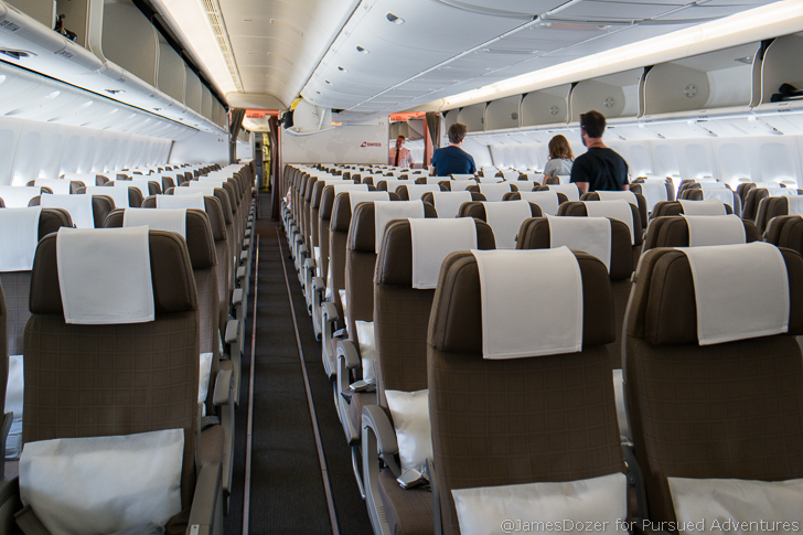 a row of seats in an airplane