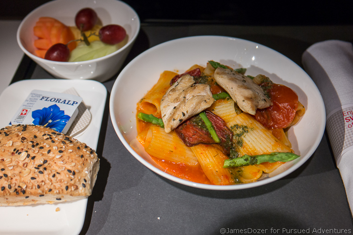 SWISS Business Class pre-arrival meal