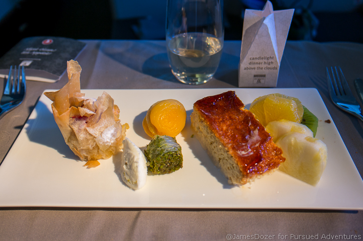 Turkish Airlines Business Class dessert