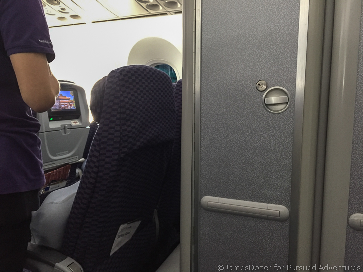 a door in an airplane