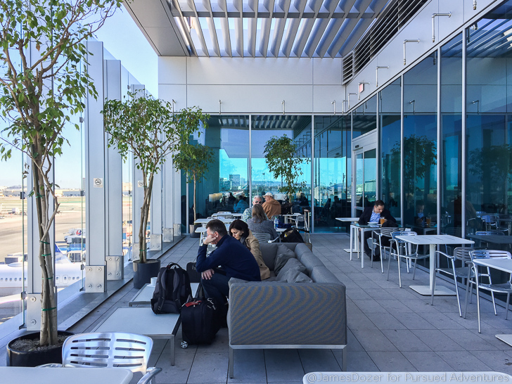 United Club LAX outdoor deck