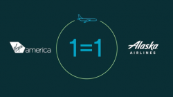 a logo of an airplane and an airplane equal to one