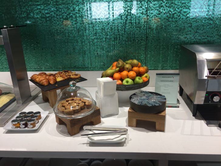 a table with food on it