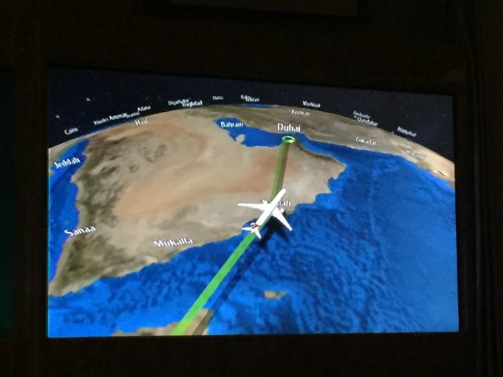 a plane flying over the earth