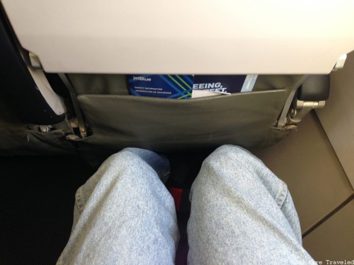 jetBlue Economy Class - generous legroom