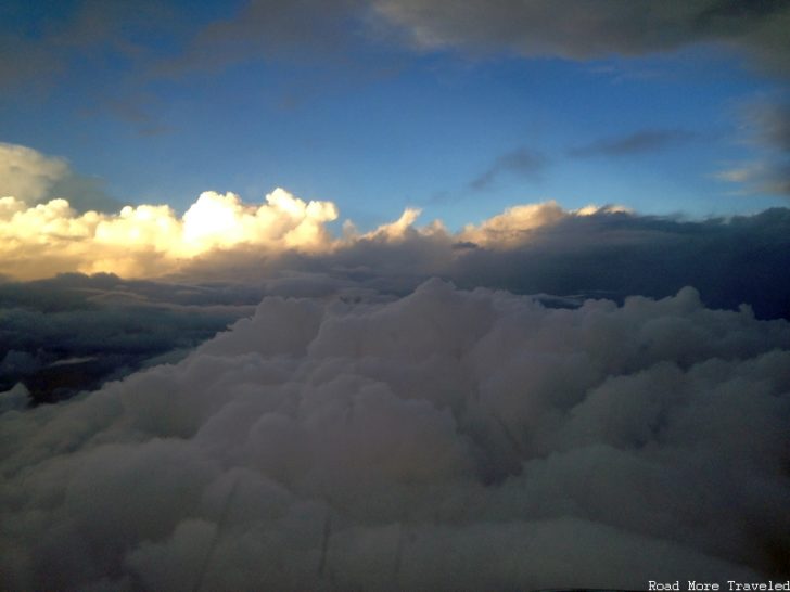 Passing through stormclouds