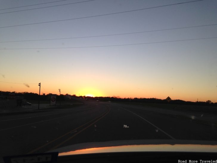 Sunset northeast of Dallas