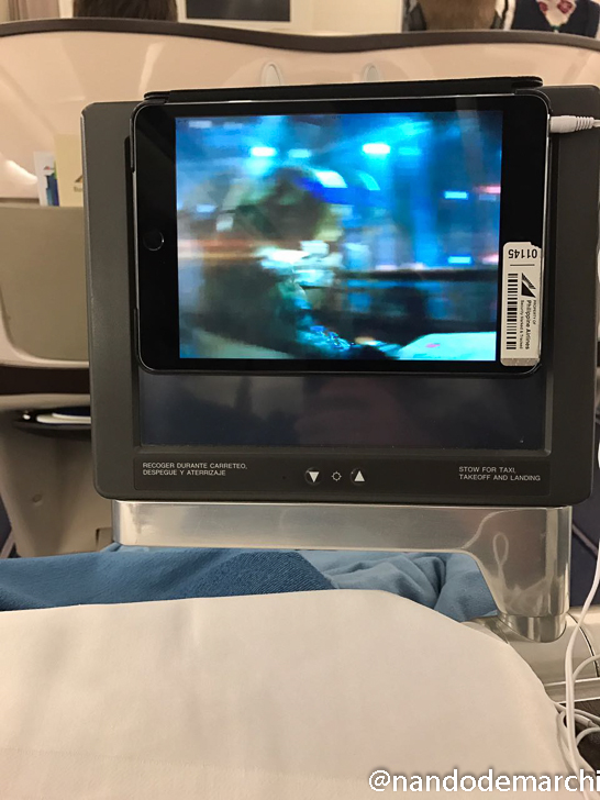 a tablet on a bed