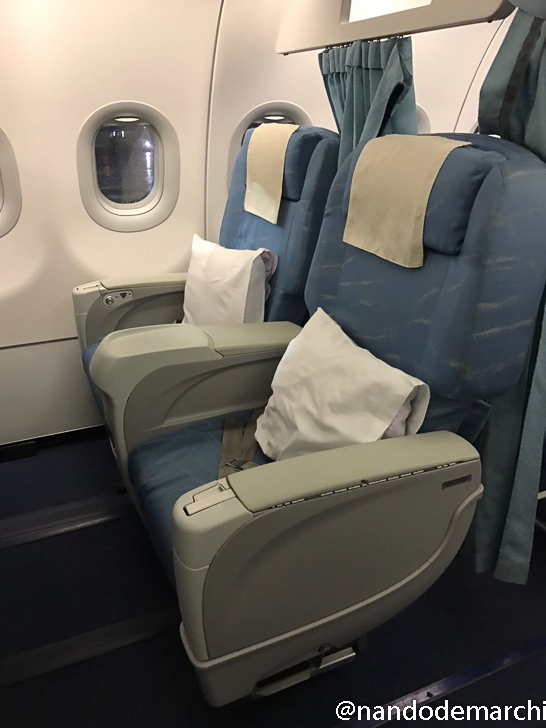 a seat on an airplane