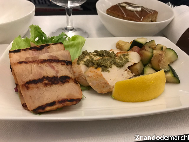 a plate of food on a table