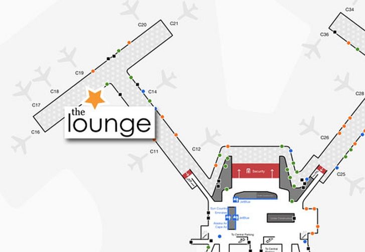 The Lounge at BOS - map