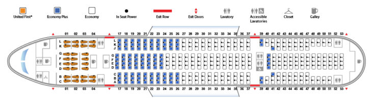 United Seat map