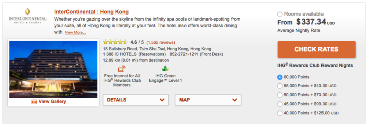 a screenshot of a hotel search