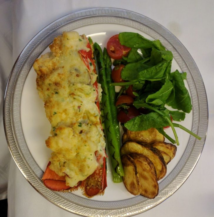 a plate of food on a table