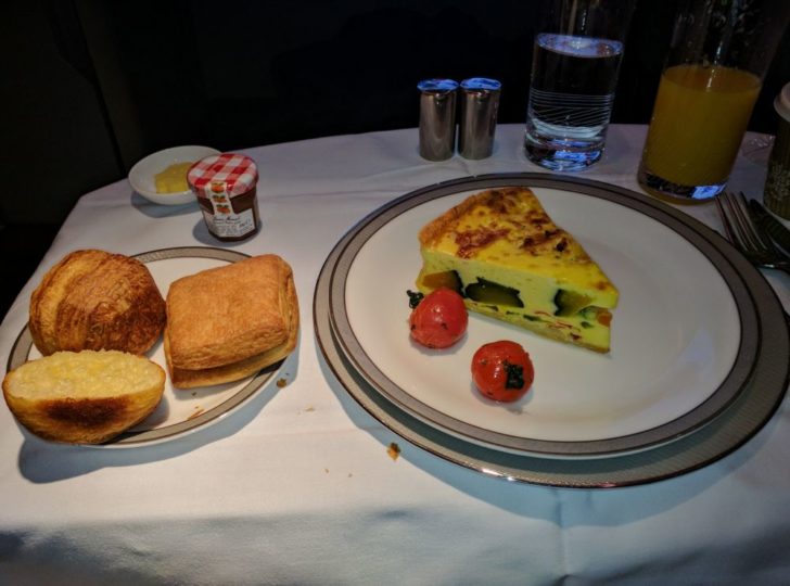 a plate of food on a table