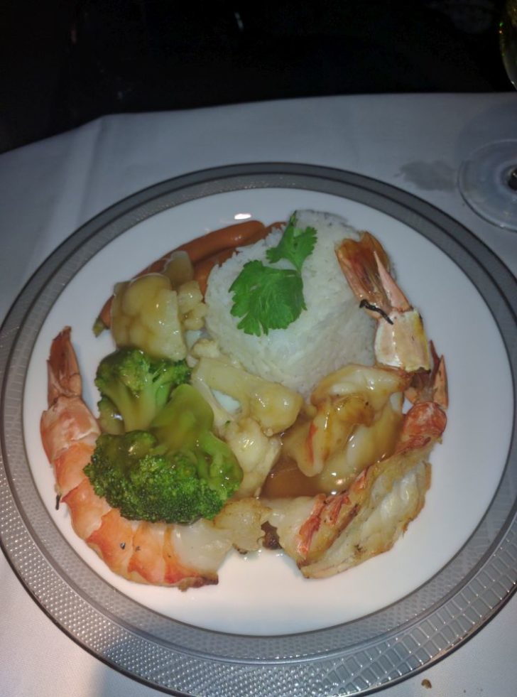 a plate of food on a table