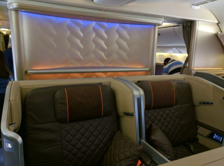 a seat in a plane