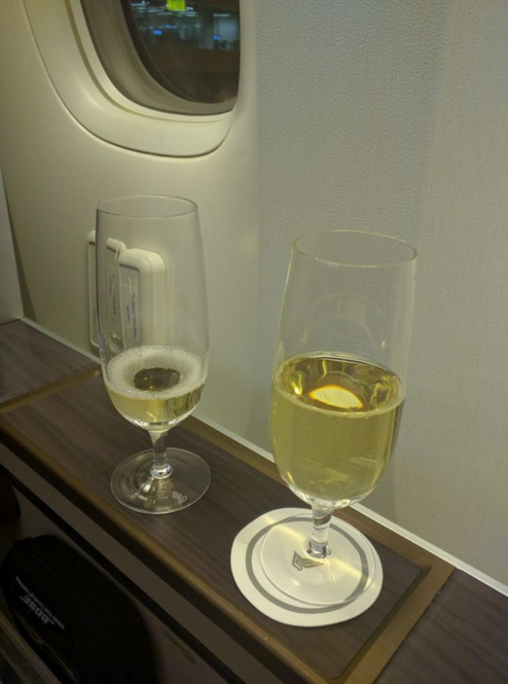 Singapore Airlines First Class Dom or Krug