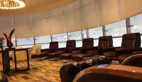 a room with chairs and a table