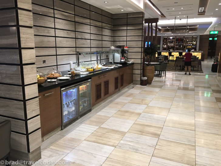 a buffet in a hotel