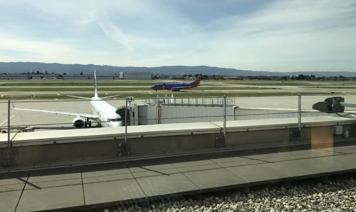 an airplane on the runway