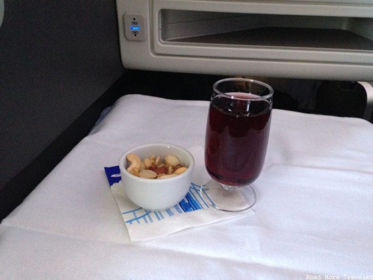 Mixed nuts and red wine