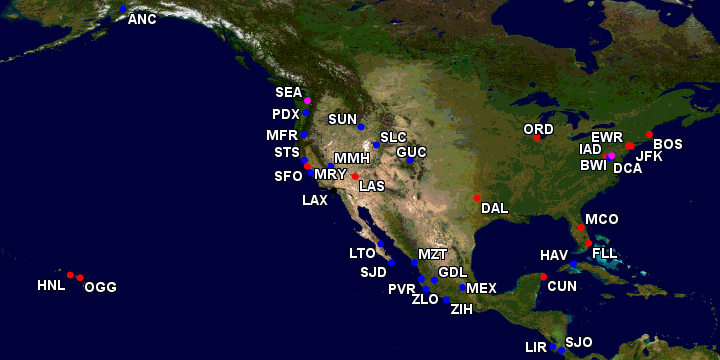 a map of the north america