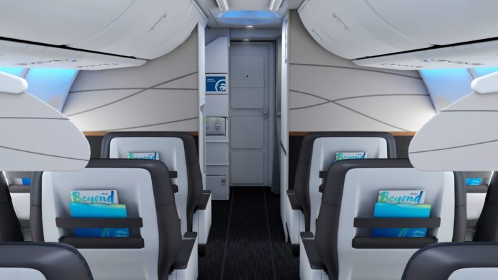 a row of seats in an airplane