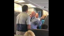 a group of people in an airplane