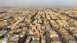 an aerial view of a city