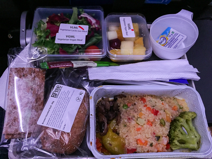 SAS Economy Class gluten-free meal