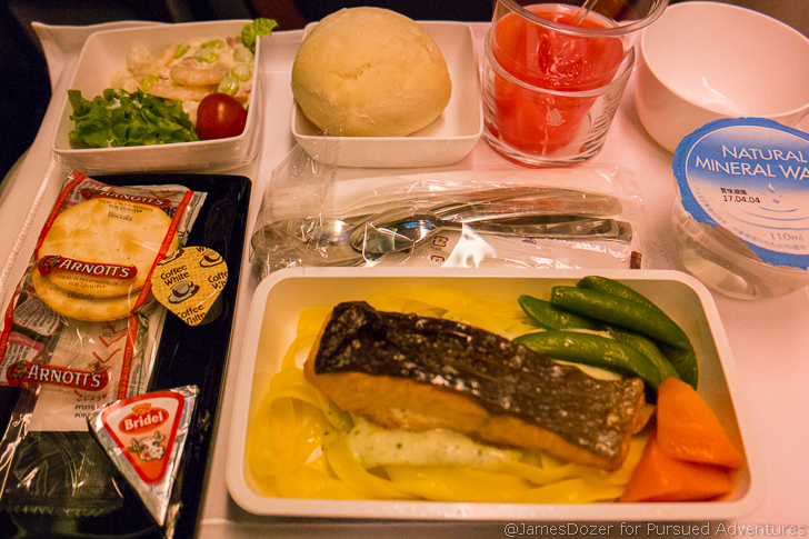 Singapore Airlines Premium Economy Class meal