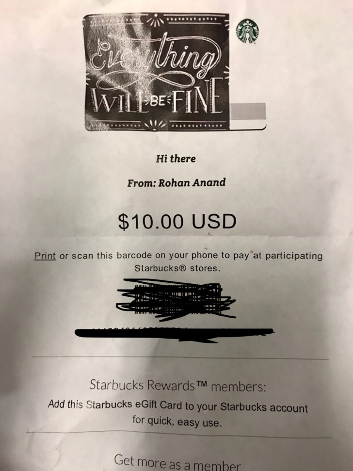 a receipt with a black and white design