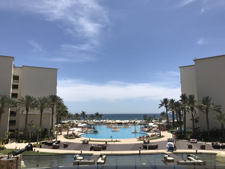 a pool with people in it