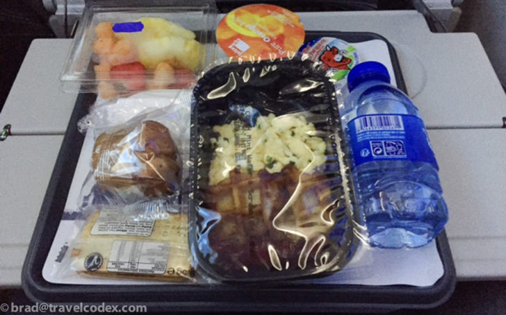 food in a tray on a tray