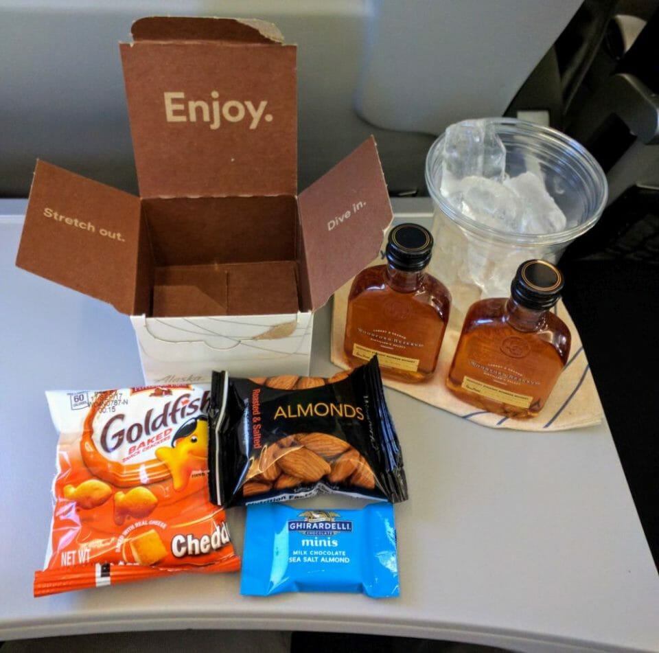 Alaska Airlines Premium Class snack