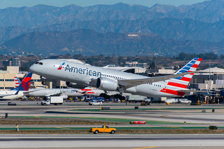 an airplane taking off from a runway