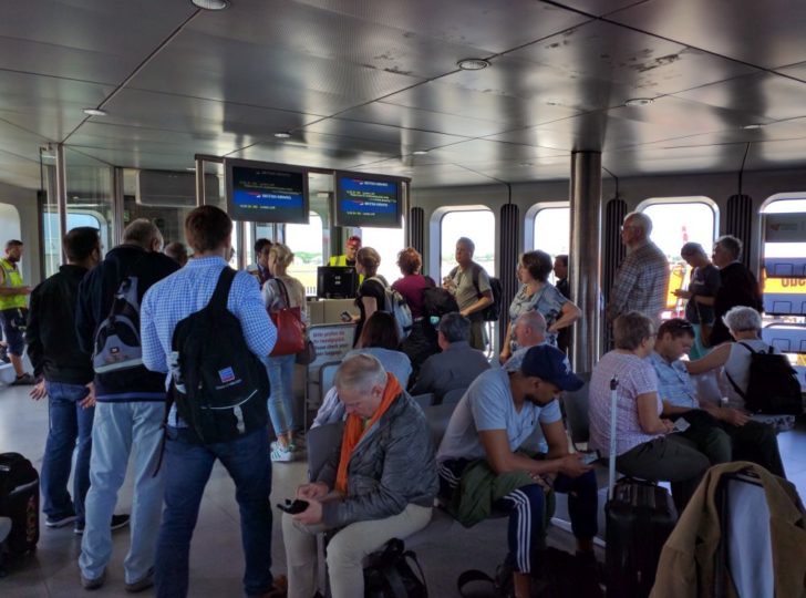 a group of people on a boat