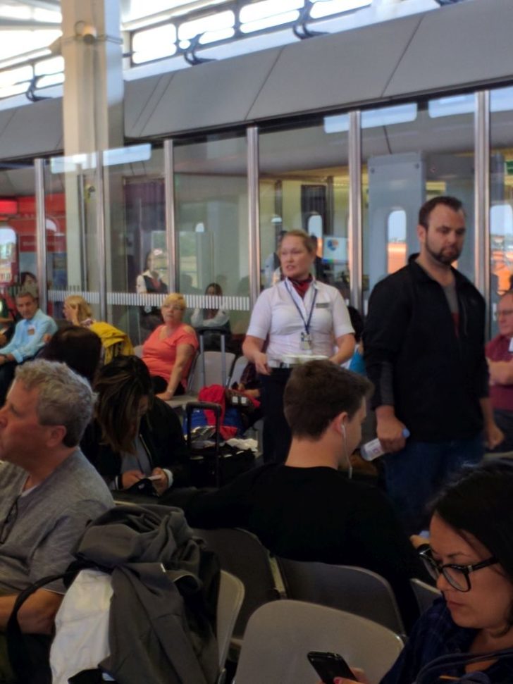 a group of people in a room