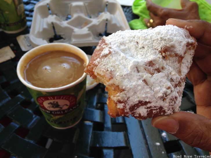 Beignets and chicory coffee, New Orleans