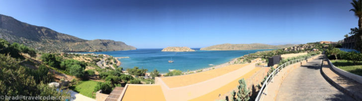 a body of water with islands in the background