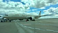 a large airplane on a runway